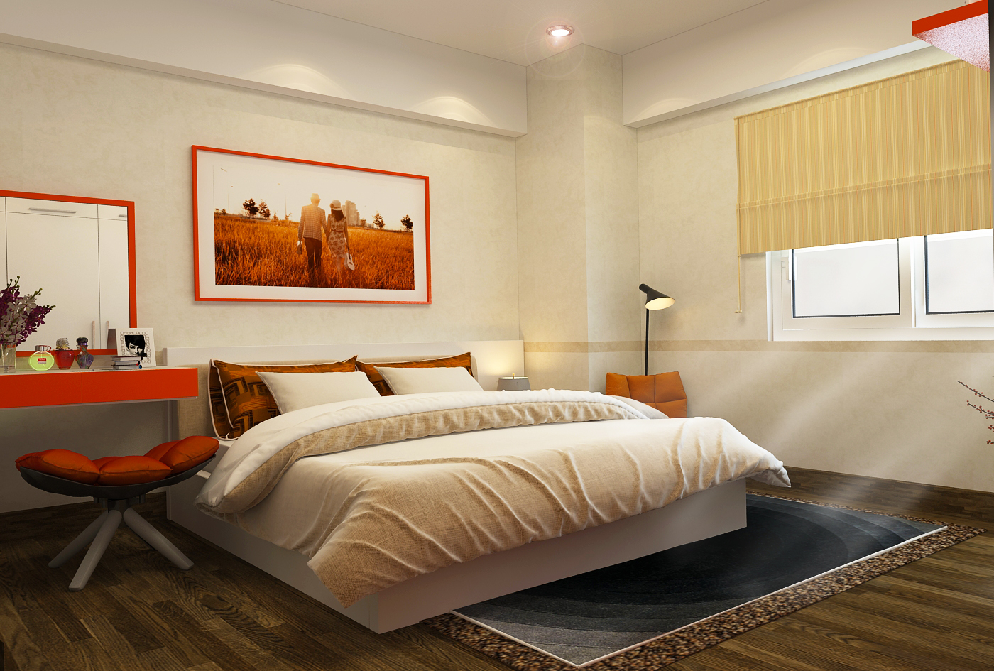Thiết kế nội thất phòng ngủ hiện đại nhà anh Hạnh